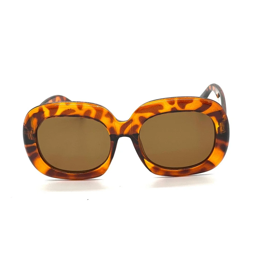 Kids Tortoiseshell Oval Sunglasses UV Protection Brown Lenses Fashion Girls 2026